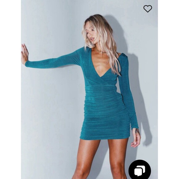 Princess Polly Nico Mini Dress Size 4 Blue - Picture 6 of 11